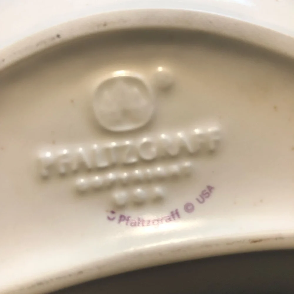 Two Pfaltzgraff Jamberry Crescent Salad Relish Plates - Trinket Dish - USA